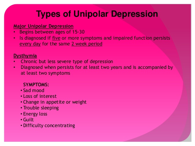 unipolar depression